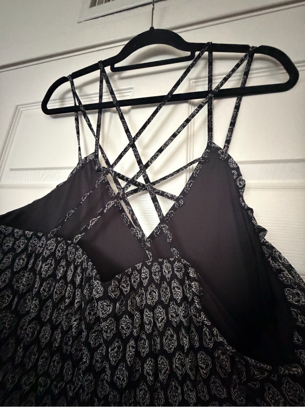 Torrid Black Paisley-Pattern Strappy midi Dress - Picture 2 of 5